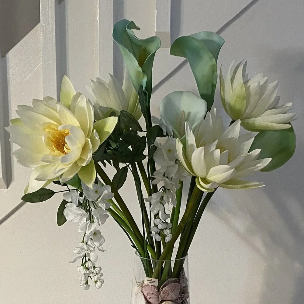 White & Green Flowers